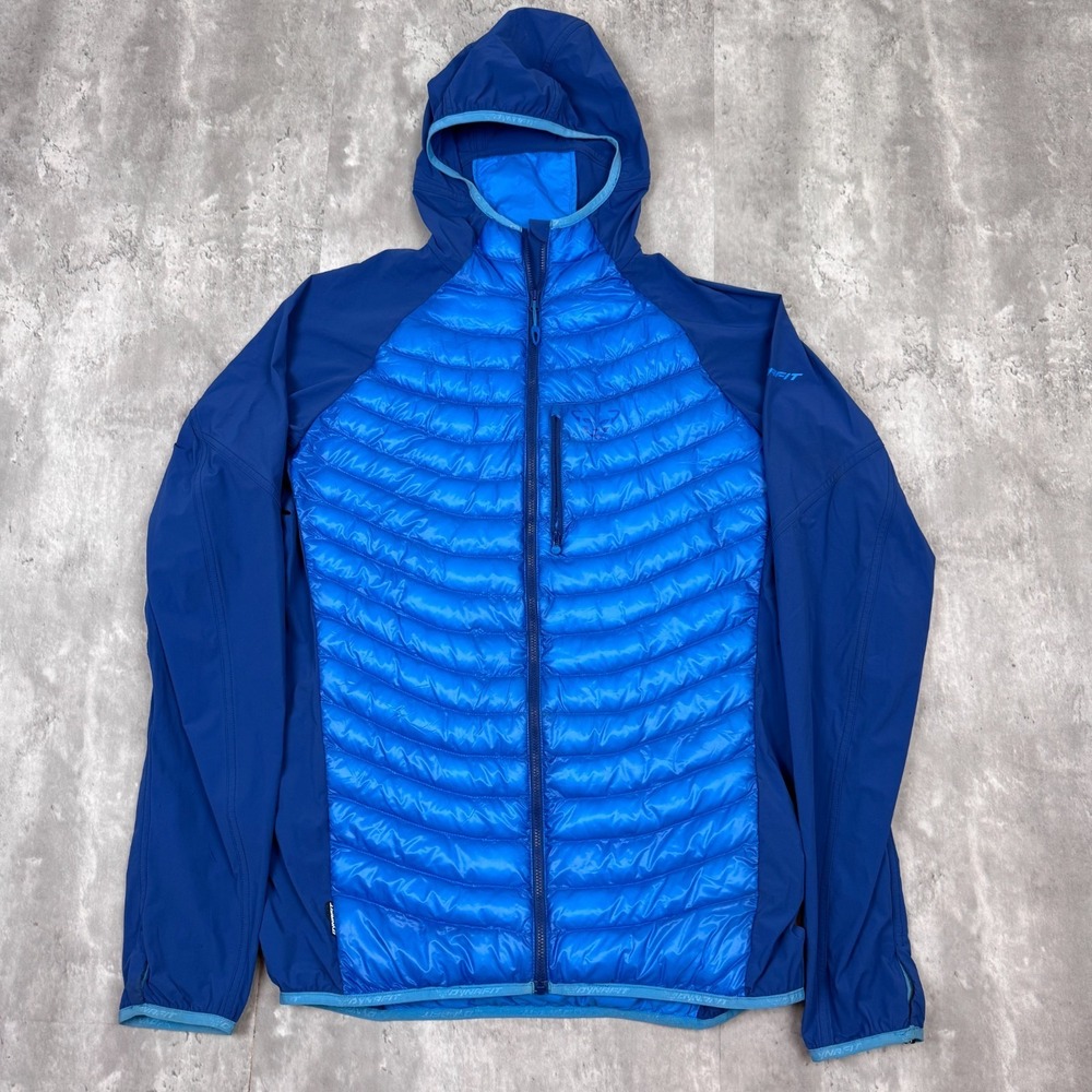 Dynafit Traverse Hybrid PRL Jacket Mens M Blue Outdoor Trail Hiking Granola